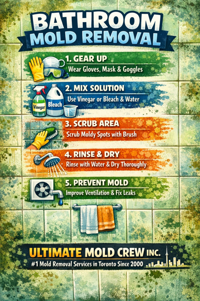 bathroom mold removal guide infographic diy