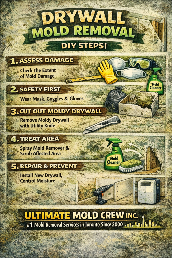 drywall mold removal infographic - ultimate mold crew toronto