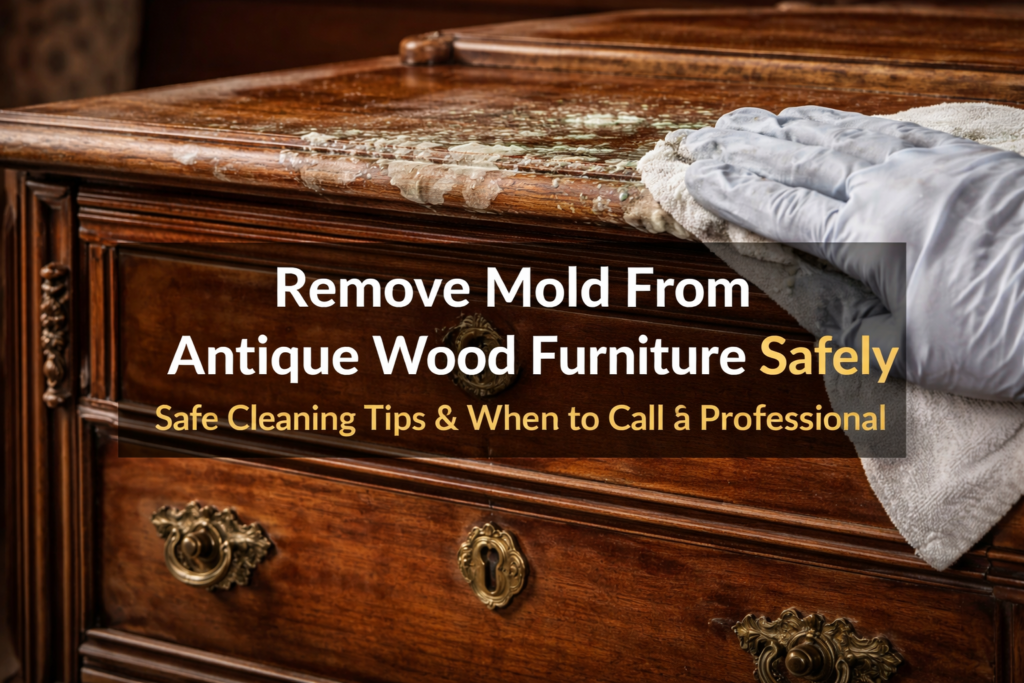 Cleaning mold from antique wood furniture