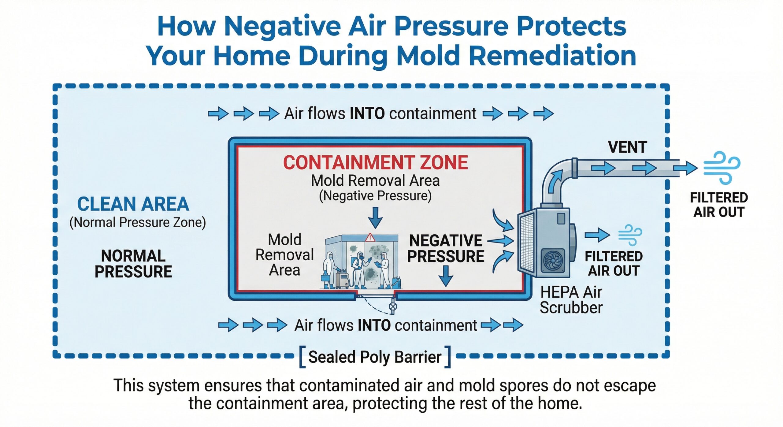 How Negative Air Pressure Protects Your Home During Mold Remediation